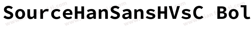 SourceHanSansHVsC Bold字体转换